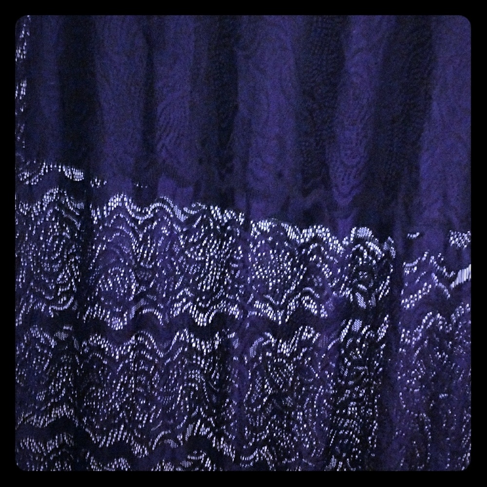Black lace long skirt - shorter skirt underneath